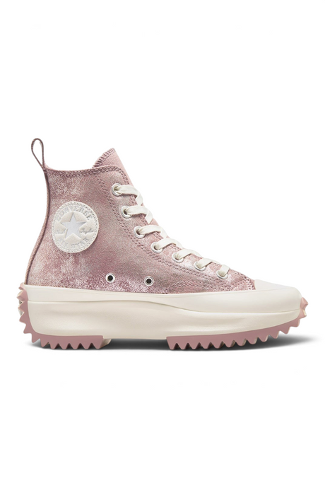 Sporline marka, pembe renkli, yüksek tabanlı ve tırtıklı alt kısma sahip Converse Run Star Hike spor ayakkabı
