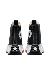 Sporline Converse Run Star Hike siyah kanvas platform sneaker arka görünüm
