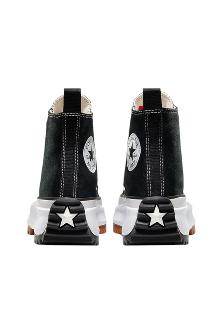 Sporline Converse Run Star Hike siyah kanvas platform sneaker arka görünüm