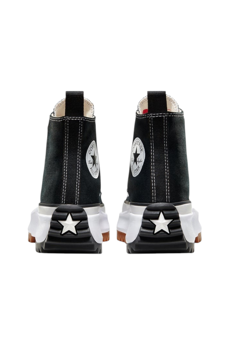 Sporline Converse Run Star Hike siyah kanvas platform sneaker arka görünüm