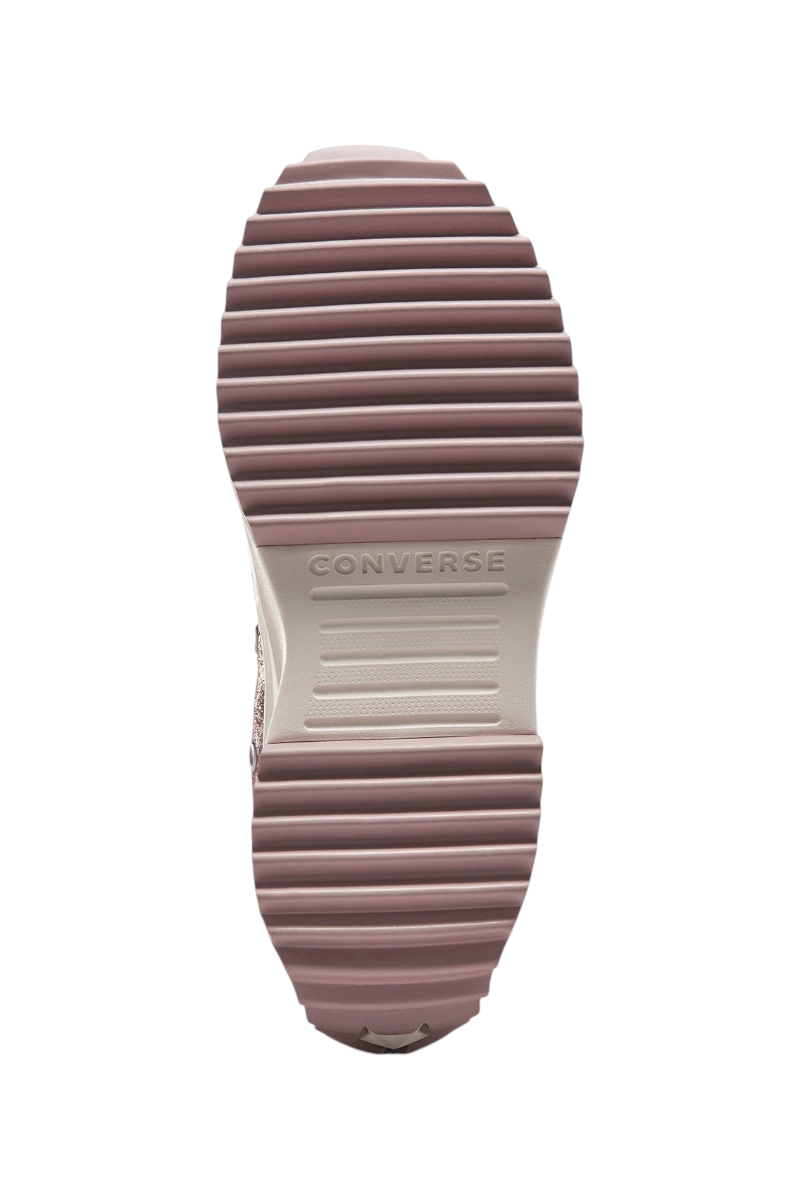 Sporline Converse Run Star Hike pudra pembe kadın spor ayakkabısının tırtıklı dolgu taban detayı
