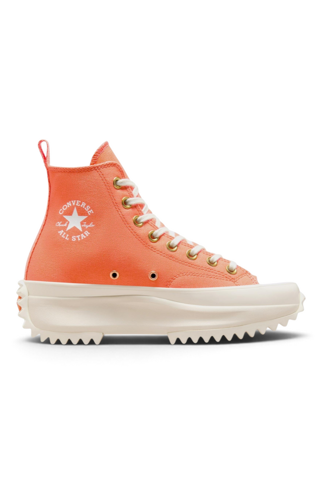 Sporline Converse Run Star Hike yüksek tabanlı turuncu kanvas spor ayakkabı, yan görünüm