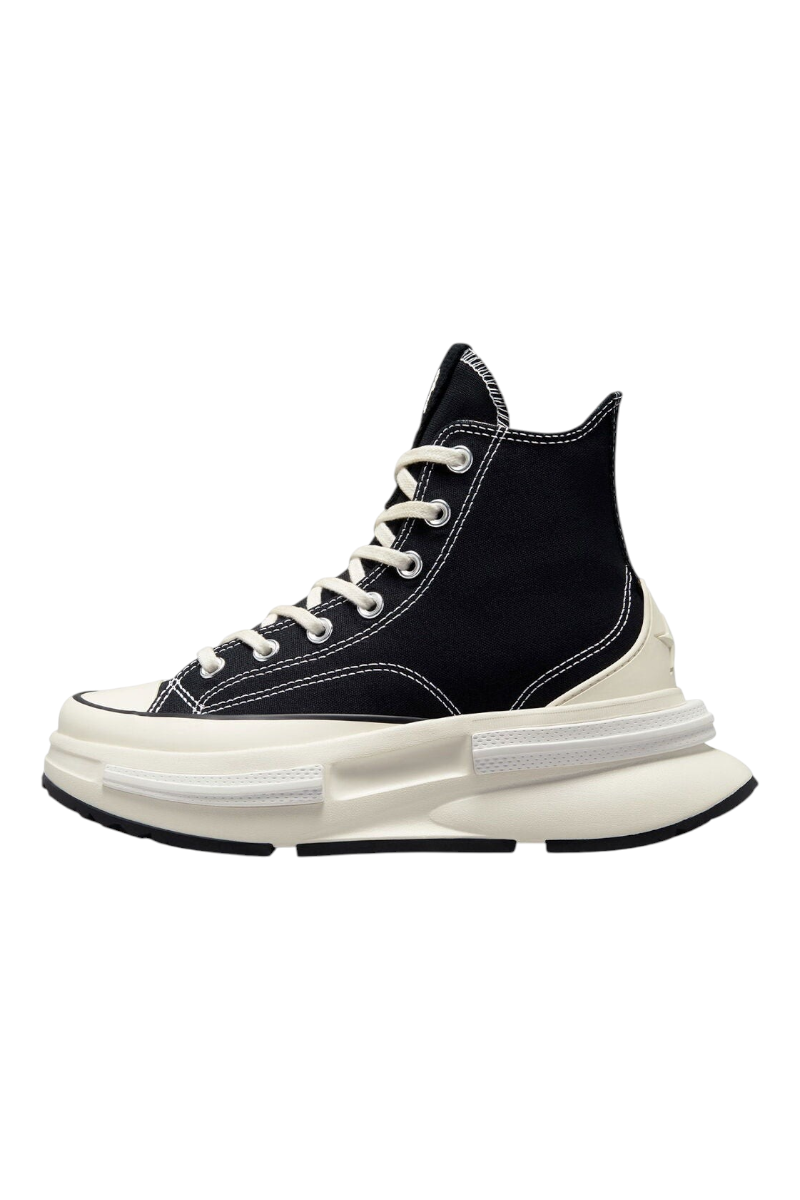 Sporline Converse Run Star Legacy CX siyah beyaz yüksek tabanlı bağcıklı tekstil spor ayakkabı