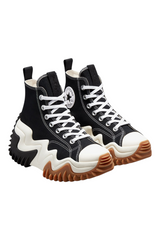 Sporline Converse Run Star Motion siyah kanvas platform kadın spor ayakkabı, tırtıklı taban detaylı