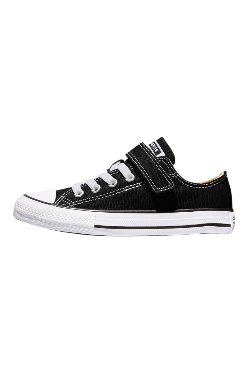 Sporline Converse Chuck Taylor All Star 1V siyah kanvas çocuk spor ayakkabı, cırt cırtlı ve bağcıklı tasarım