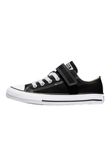 Sporline Converse Chuck Taylor All Star 1V siyah kanvas çocuk spor ayakkabı, cırt cırtlı ve bağcıklı tasarım