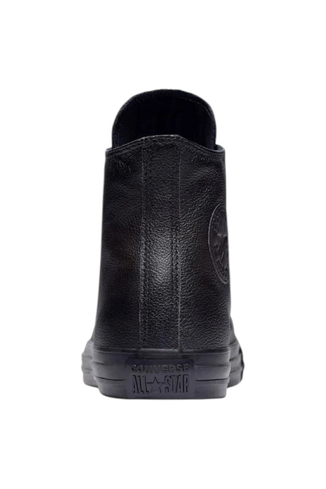 Sporline marka siyah deri Converse Chuck Originals yüksek bilekli erkek spor ayakkabısının arka görünümü