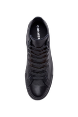Sporline Converse Chuck Taylor All Star siyah deri yüksek bilekli sneaker üstten görünüm