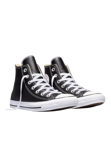 Sporline Converse Chuck Originals siyah deri yüksek bilekli bağcıklı spor ayakkabı