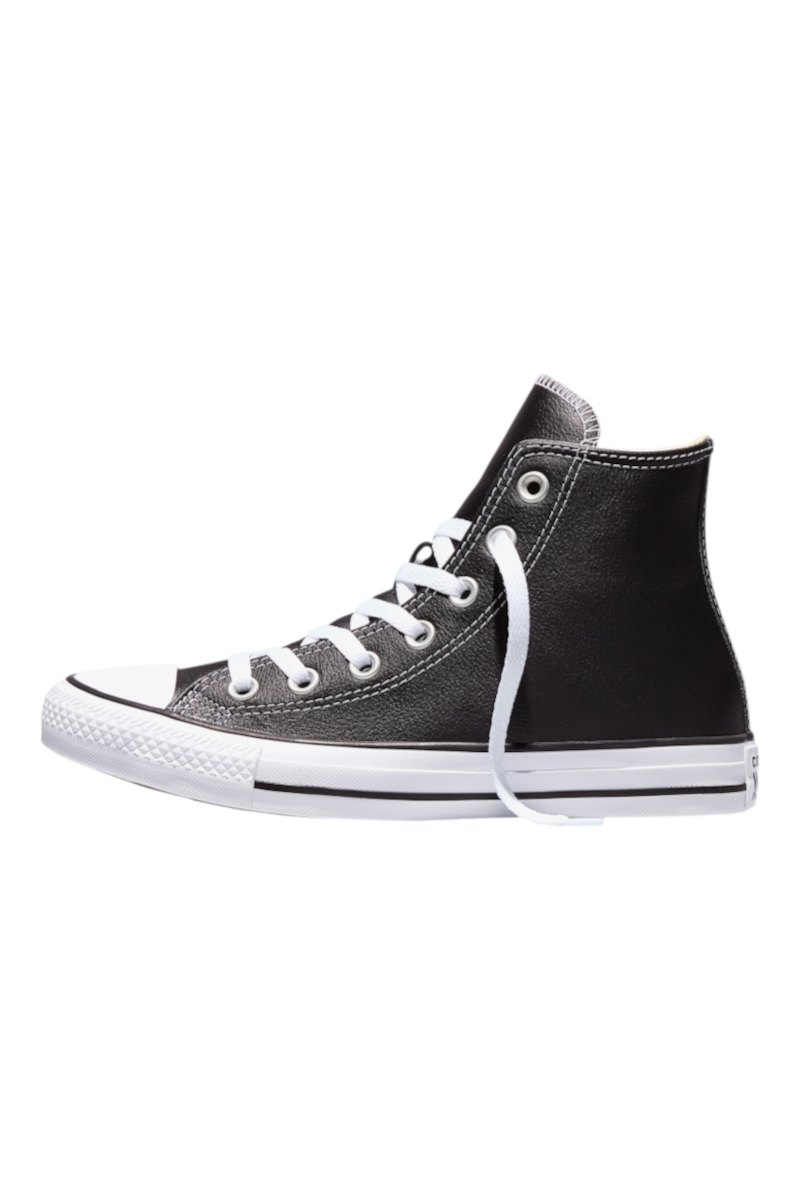 Sporline Converse Chuck Originals siyah deri yüksek bilekli bağcıklı spor ayakkabı