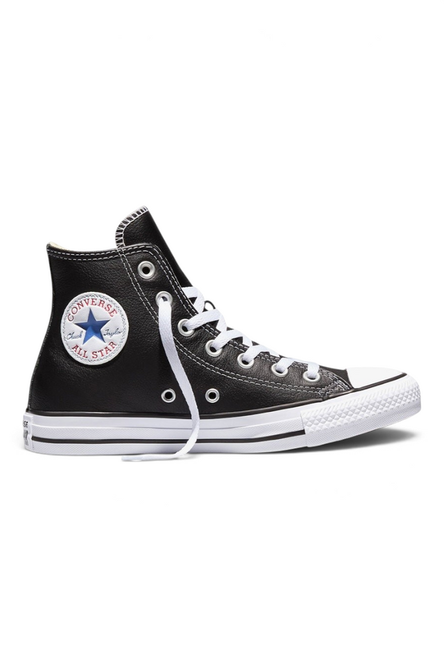 Sporline Converse Chuck Originals siyah deri yüksek bilekli bağcıklı klasik spor ayakkabı