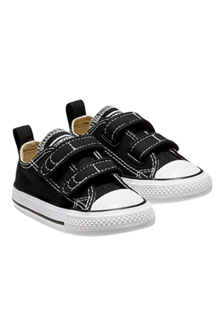 Sporline Converse Chuck Taylor All Star siyah kanvas cırt cırtlı çocuk spor ayakkabı
