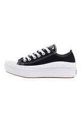 Sporline Converse Chuck Taylor All Star Move siyah beyaz kanvas platform tabanlı bileksiz sneaker