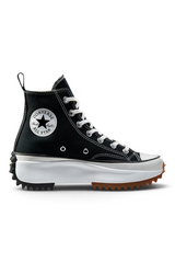 Sporline Converse Run Star Hike siyah kanvas platform tabanlı unisex sneaker yan görünüm