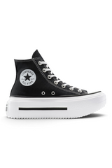 Sporline Converse Chuck Taylor All Star Lift siyah renkli, beyaz kalın platform tabanlı kadın spor ayakkabı