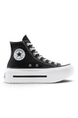 Sporline Converse Chuck Taylor All Star Lift siyah renkli, beyaz kalın platform tabanlı kadın spor ayakkabı