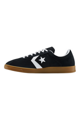 Sporline Converse All Star siyah süet kadın spor ayakkabı, beyaz detaylı ve kauçuk tabanlı retro tasarım