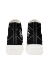 Sporline Converse Chuck Taylor All Star Construct siyah yüksek tabanlı erkek spor ayakkabı arka görünüm