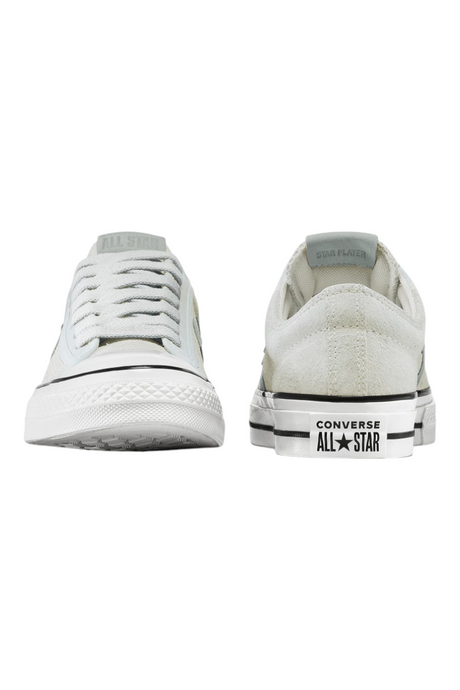 Sporline Converse Star Player gri süet deri spor ayakkabı ön ve arka görünümü