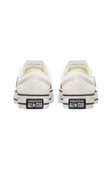 Sporline Converse Star Player 76 eskitilmiş beyaz kanvas erkek spor ayakkabı arka görünümü
