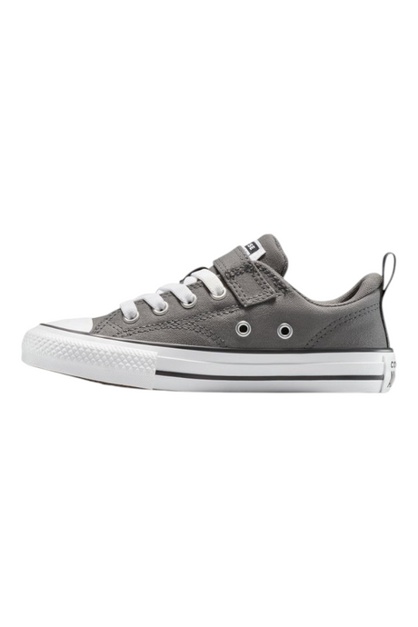 Sporline Converse Street gri renkli, beyaz bağcıklı ve cırt cırtlı çocuk spor ayakkabısı