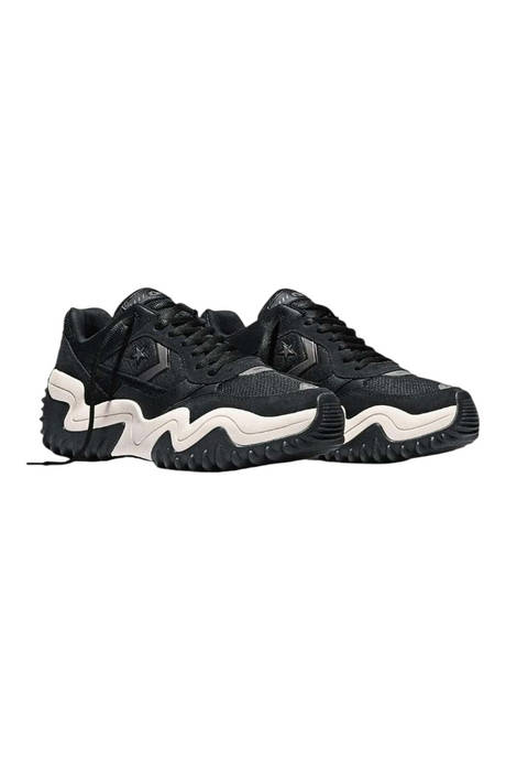 Sporline Converse Wave Motion Trainer siyah kadın günlük spor ayakkabı, dalgalı taban tasarımı ve file detaylı