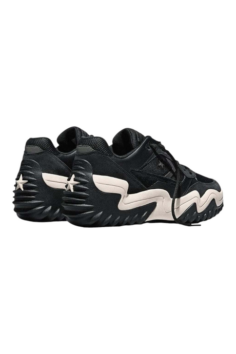 Sporline Converse Wave Motion Trainer siyah kadın günlük spor ayakkabı, dalgalı taban tasarımı ve yıldız detaylı