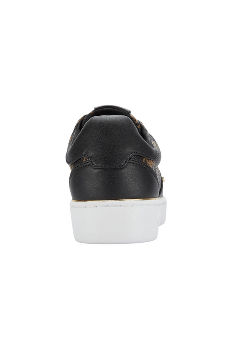 Sporline Guess siyah poliüretan kadın sneaker ayakkabının arka görünümü