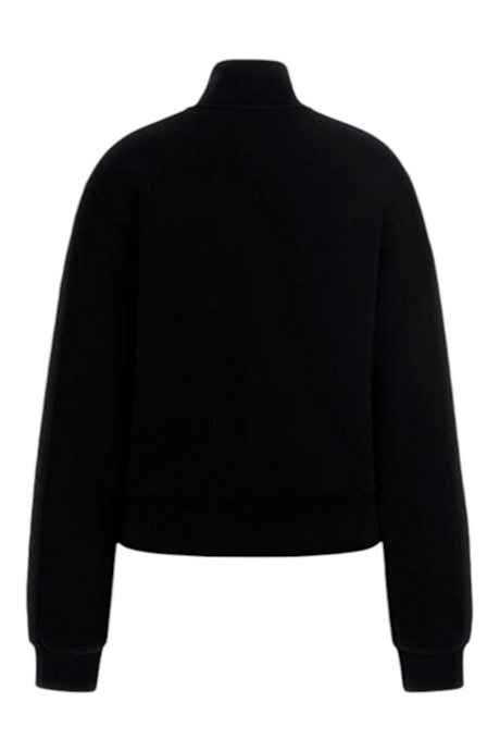 Sporline Guess siyah renkli, pamuk karışımlı regular kesim kadın sweatshirt, arka görünüm
