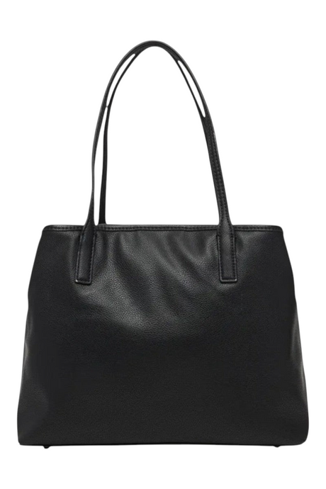 Sporline GUESS Victtoria 2'si 1 arada siyah suni deri kadın tote çanta, 33x27x15 cm boyutlarında şık tasarım.
