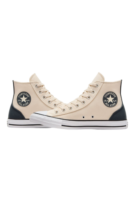 Sporline marka krem rengi kanvas Converse Chuck Taylor All Star yüksek bilekli spor ayakkabı