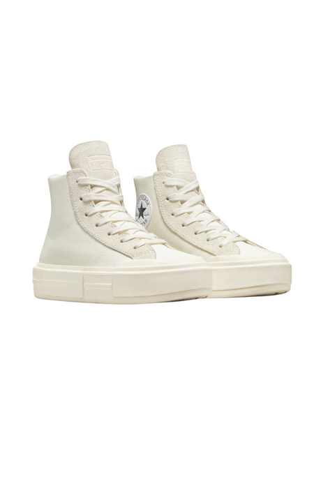 Sporline marka krem rengi kanvas Converse Cruise yüksek tabanlı spor ayakkabı