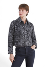 Sporline LC Waikiki gri leopar desenli, düğmeli, loose kesim kadın ceket