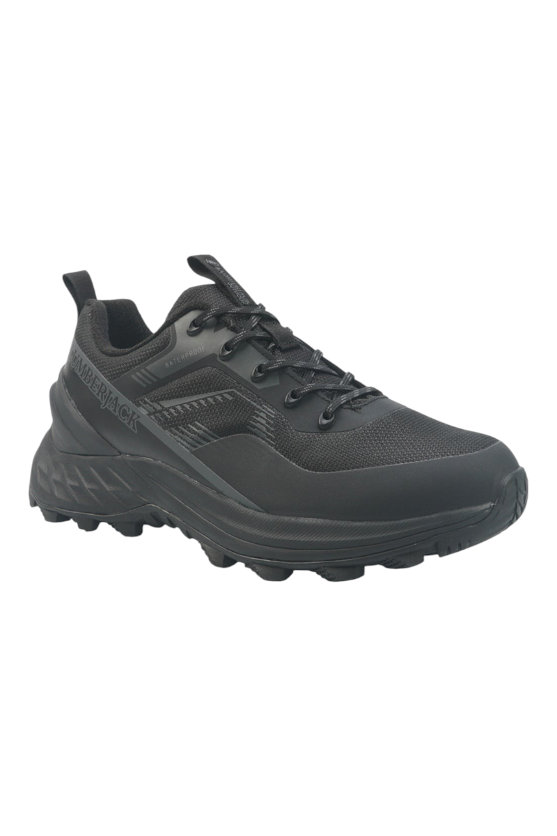 Sporline Lumberjack Mendel siyah erkek outdoor ayakkabı, dayanıklı mesh ve suni deri yapısıyla zorlu araziler için ideal