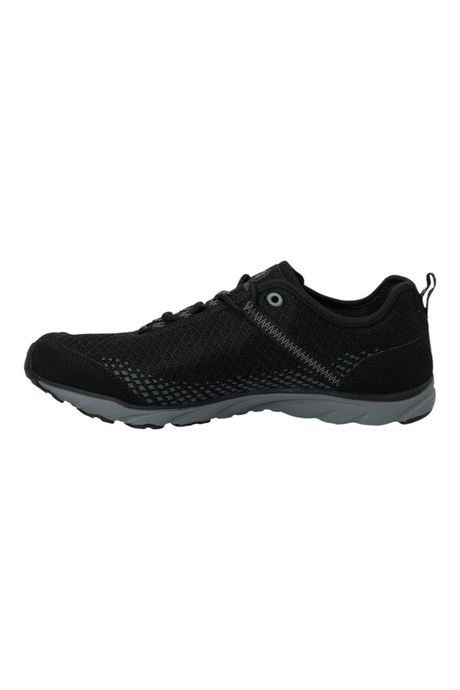 Sporline Lumberjack 6W Dare 6PR siyah erkek spor ayakkabı, tekstil ve PU malzeme, yan profil görünümü.