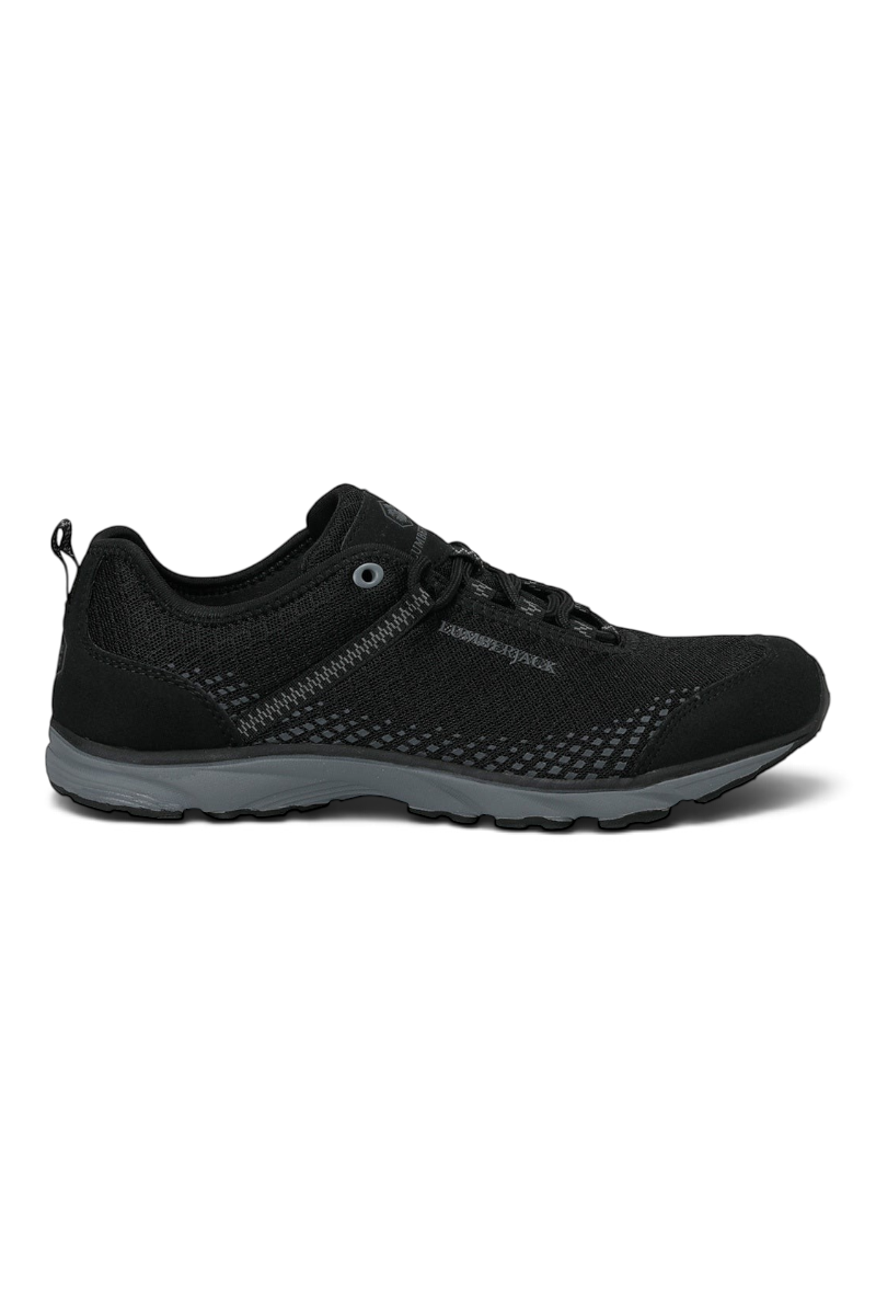 Sporline Lumberjack 6W Dare 6PR siyah erkek spor ayakkabı, tekstil ve PU malzeme, phylon tabanlı günlük yürüyüş modeli