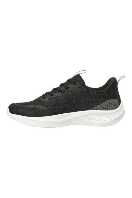 Sporline Lumberjack Enkanto siyah kadın spor ayakkabı, 3.5 cm tabanlı, bağcıklı ve memory foam iç tabanlı tasarım