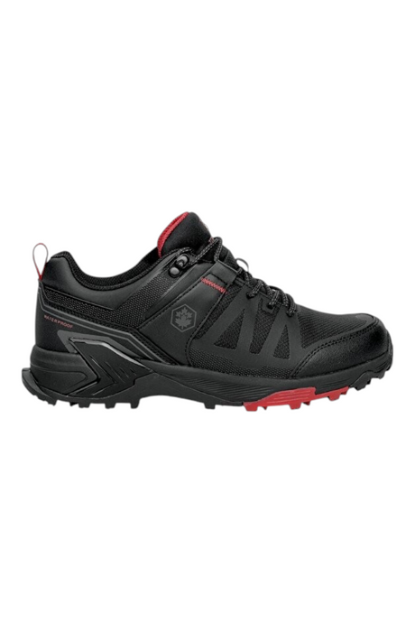 Sporline Lumberjack STAR 4PR siyah ve kırmızı detaylı erkek outdoor ayakkabı, su geçirmez tasarımlı yürüyüş ayakkabısı