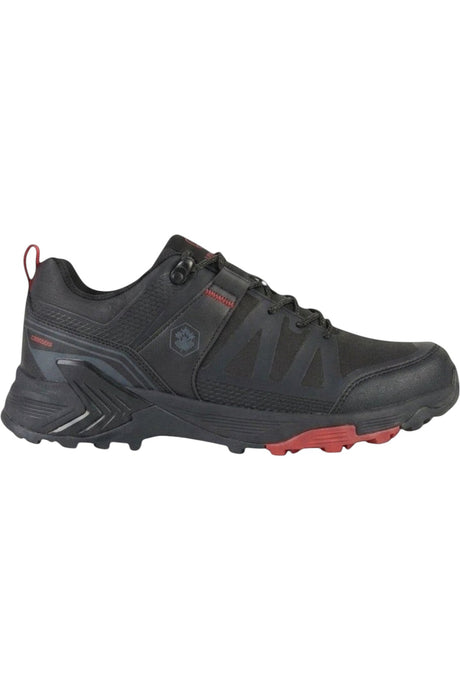 Sporline Lumberjack STAR 4PR siyah ve kırmızı detaylı erkek outdoor ayakkabı, yüksek tabanlı ve dayanıklı tasarım.
