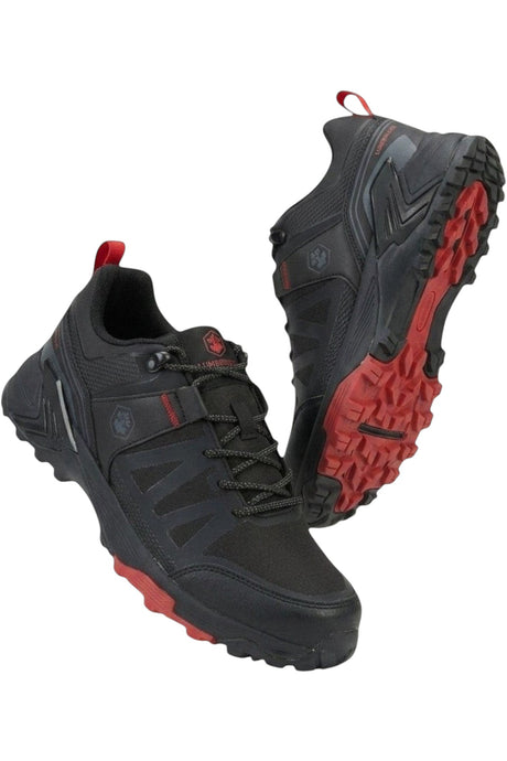 Sporline Lumberjack STAR 4PR siyah ve kırmızı detaylı erkek outdoor ayakkabı, yüksek tabanlı ve dayanıklı tasarım