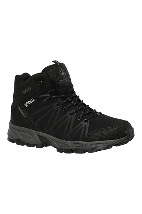 Sporline Lumberjack Shell Hi siyah erkek outdoor bot, tekstil ve PU dış yüzeyli, dayanıklı phylon termo tabanlı.
