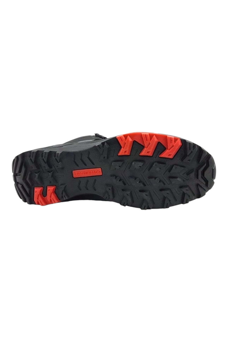 Sporline Lumberjack STAR 4PR erkek outdoor ayakkabısının siyah ve kırmızı renkli tırtıklı kauçuk dış tabanı