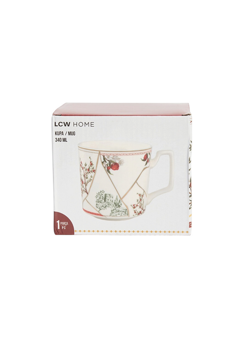 Sporline LC Waikiki Home nar desenli 340 ml porselen kupa kutusu içinde