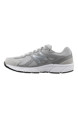 Sporline New Balance 480 gri unisex günlük spor ayakkabı, süet ve file detaylı yan profil görünümü