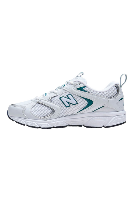 Sporline New Balance ML408WG beyaz ve yeşil detaylı unisex günlük spor ayakkabı, yan profil görünümü