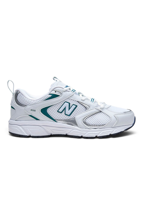 Sporline New Balance ML408WG beyaz ve yeşil detaylı unisex günlük spor ayakkabı, file ve sentetik deri tasarım