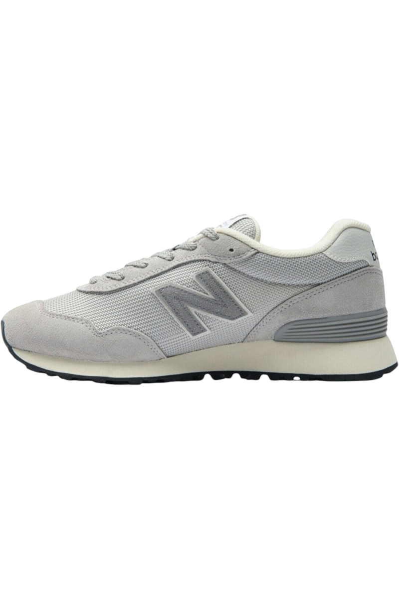 Sporline New Balance ML515GGR erkek spor ayakkabı, beyaz ve gri renkli file ve süet detaylı retro tasarım