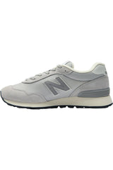 Sporline New Balance ML515GGR erkek spor ayakkabı, gri ve beyaz renklerde file ve süet detaylı retro tasarım