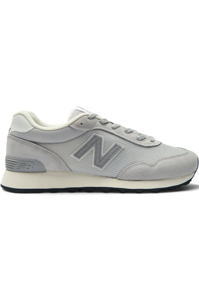 Sporline New Balance ML515GGR erkek spor ayakkabı, gri ve beyaz renkli, file ve süet detaylı retro tasarım.