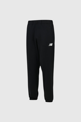 Sporline New Balance MNP1642 siyah erkek eşofman altı, beyaz logolu rahat kesim günlük spor pantolon